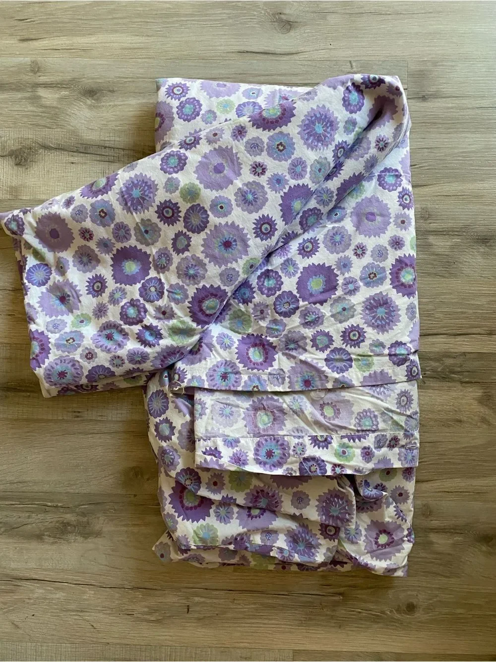 Pottery Barn Lavender and White Floral Duvet Cover